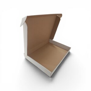 Cutie din carton pentru prajituri si fursecuri 38x28x5cm, 380x280x50mm, carton alb microondulat