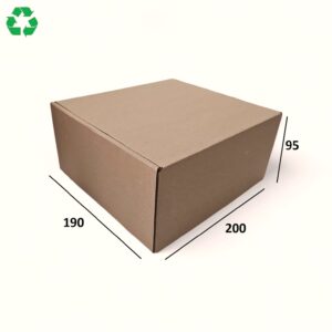Cutie din carton cu autoformare 20x19x9.5cm, 200x190x95mm, carton natur microondulat