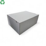 Cutie din carton cu autoformare 35.5x34.5x12.5cm, 355x345x125mm, carton alb microondulat