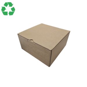 Cutie din carton cu autoformare 18x18x9cm, 180x180x90mm, carton natur microondulat