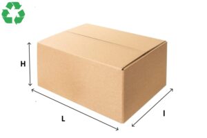 Cutie din carton tip bax, 200x150x100mm, carton ondulat natur CO3 (3 straturi)