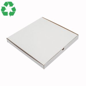 Cutie din carton pentru pizza, 28cm, 280x280x35mm, carton alb microondulat