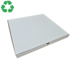 Cutie din carton pentru pizza, 50cm, 500x500x40mm, carton alb microondulat