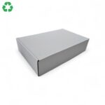 Cutie din carton pentru prajituri si fursecuri 30x20x7cm, 300x200x70mm, carton alb microondulat