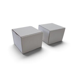 Cutie din carton pentru burger 11x11x8cm, 110x110x80mm, carton alb microondulat