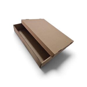 Cutie din carton cu capac detasabil, 420x290x70mm, carton natur microondulat